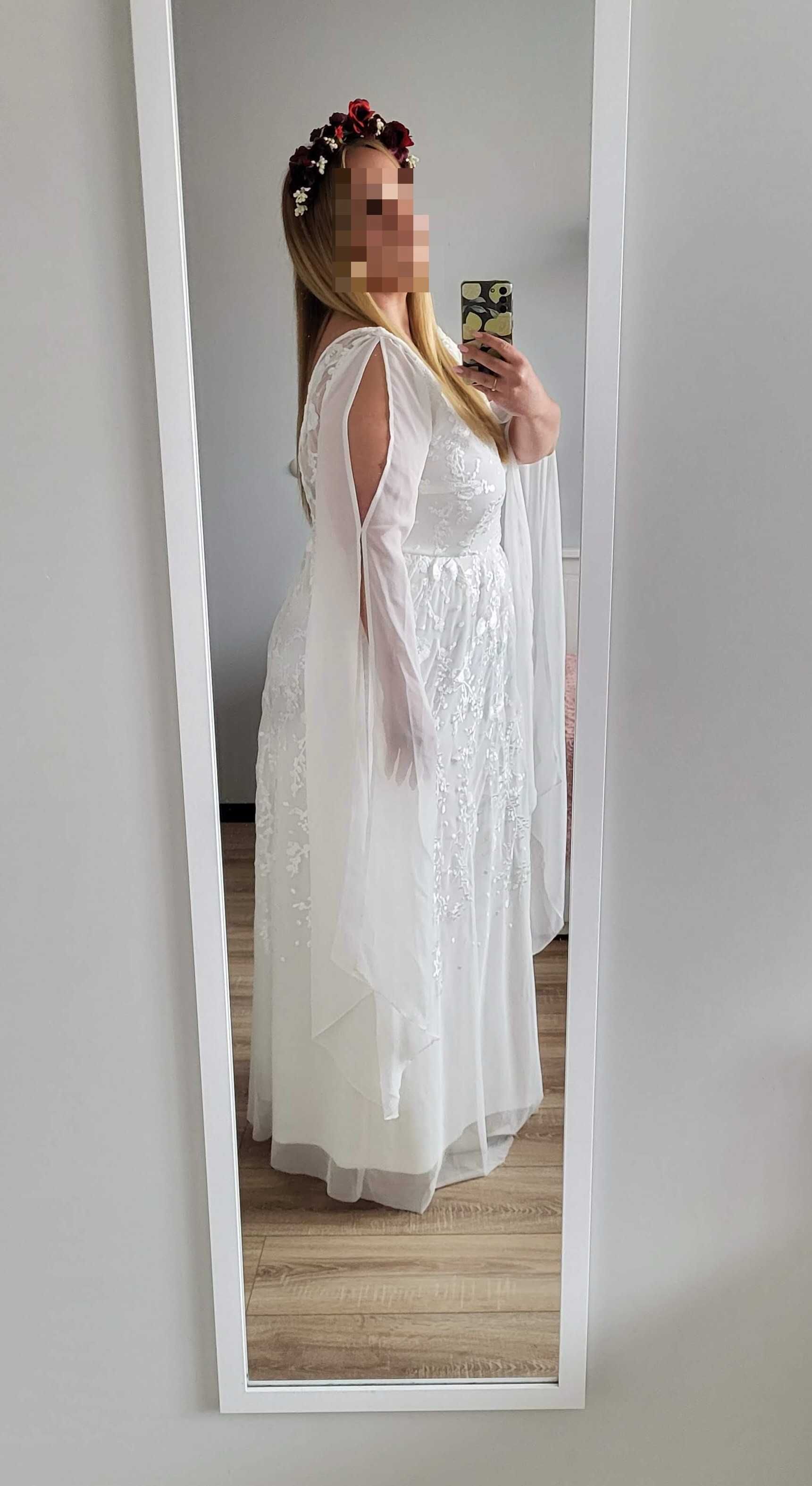 Suknia ślubna Boho Plus Size r.44