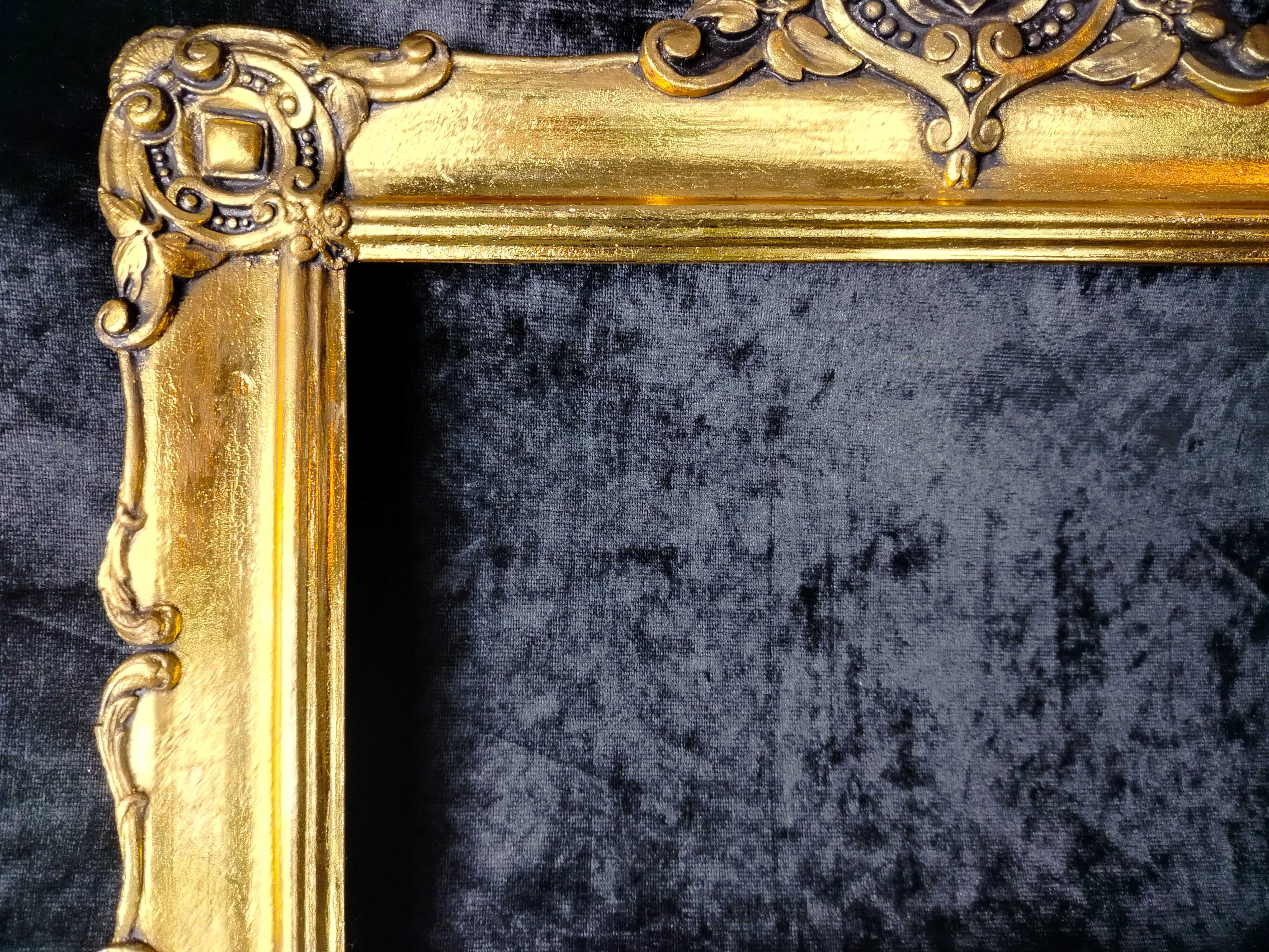 Cudna stara zabytkowa złota rama RA1005