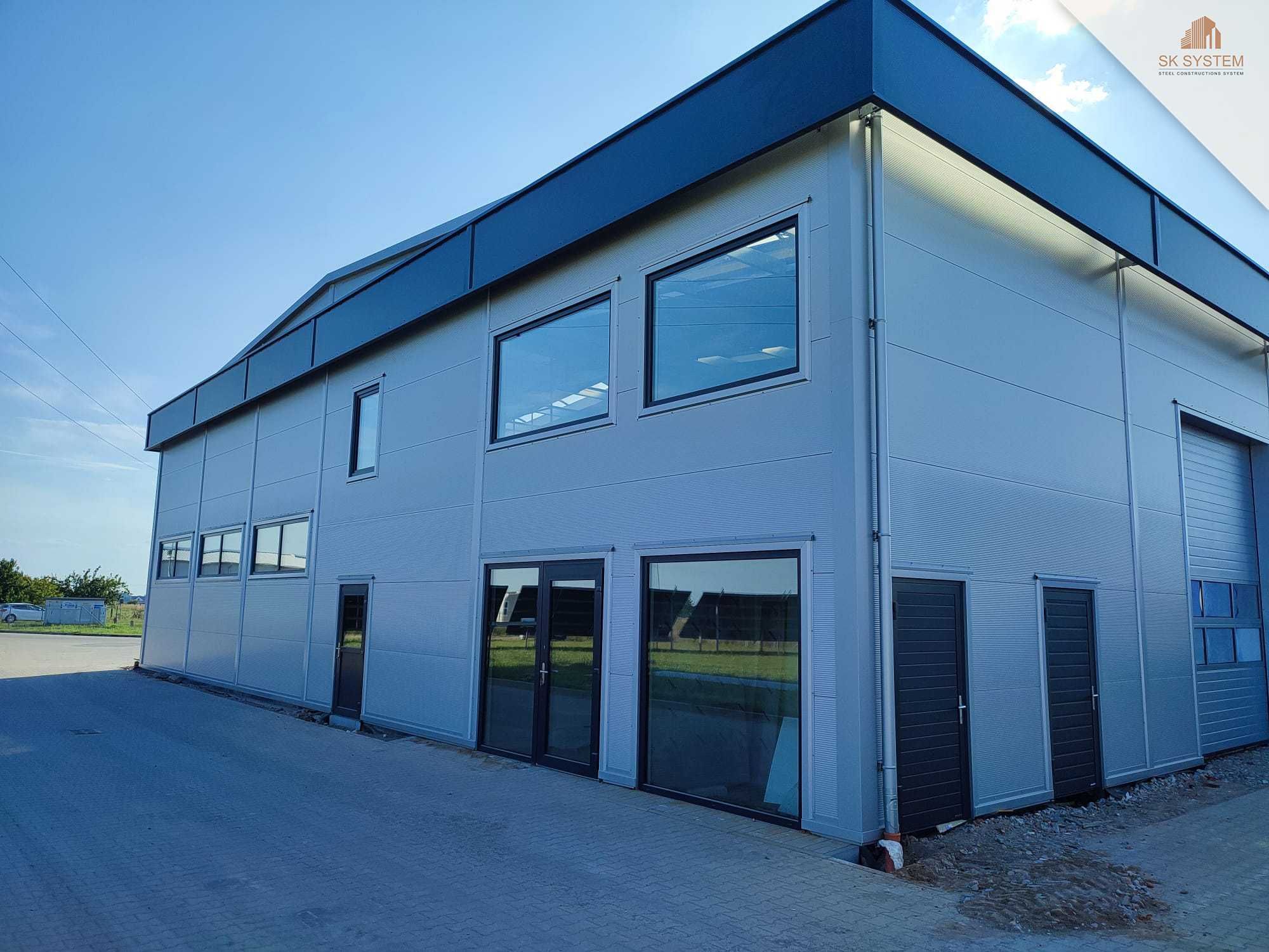 Hala 374 m2 konstrukcja stalowa magazyn produkcja warsztat SK SYSTEM