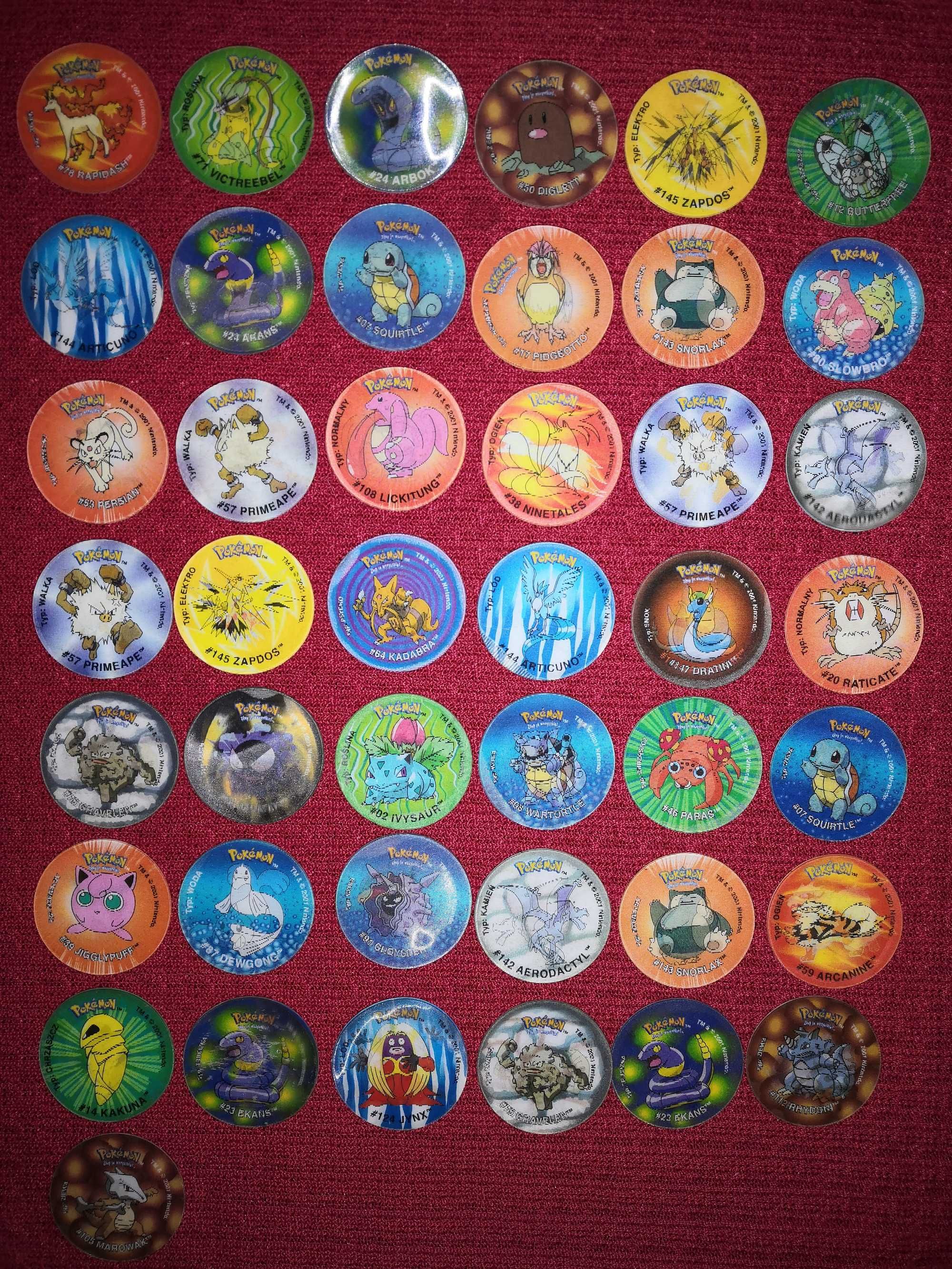 Tazos Tazo Pokemon Duża kolekcja Tazosy