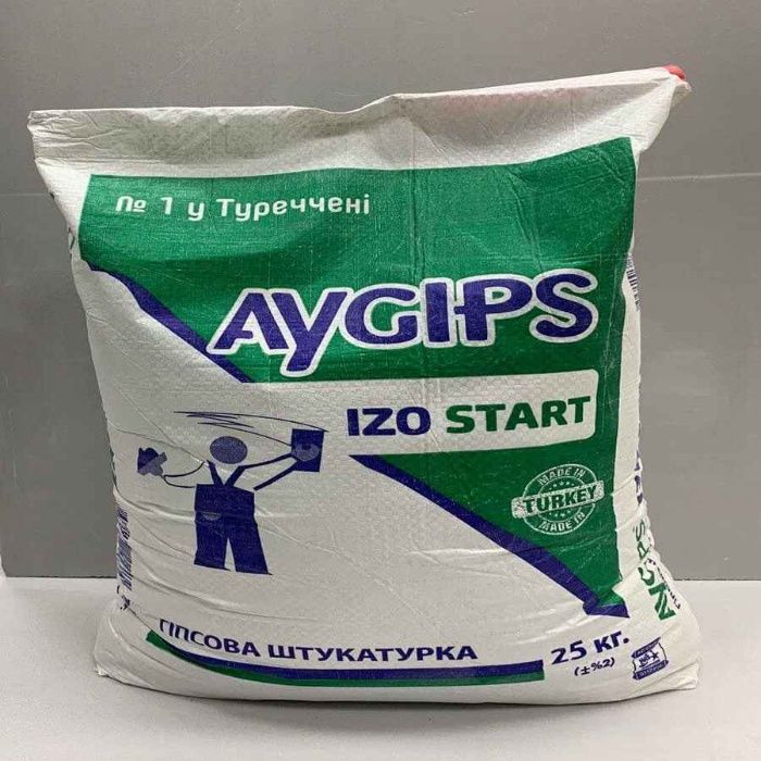 Штукатурка AYGIPS IZO старт, Saten фінішна (25 кг)