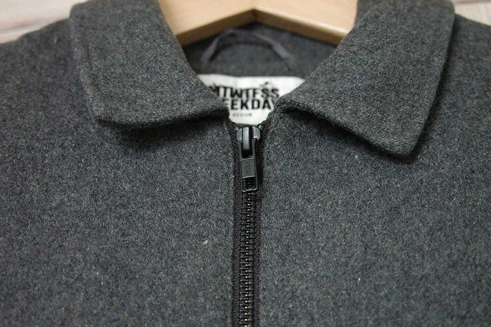 wiosenno - jesienna szara kurtka pilotka MTWTFSS WEEKDAY - wełna - M