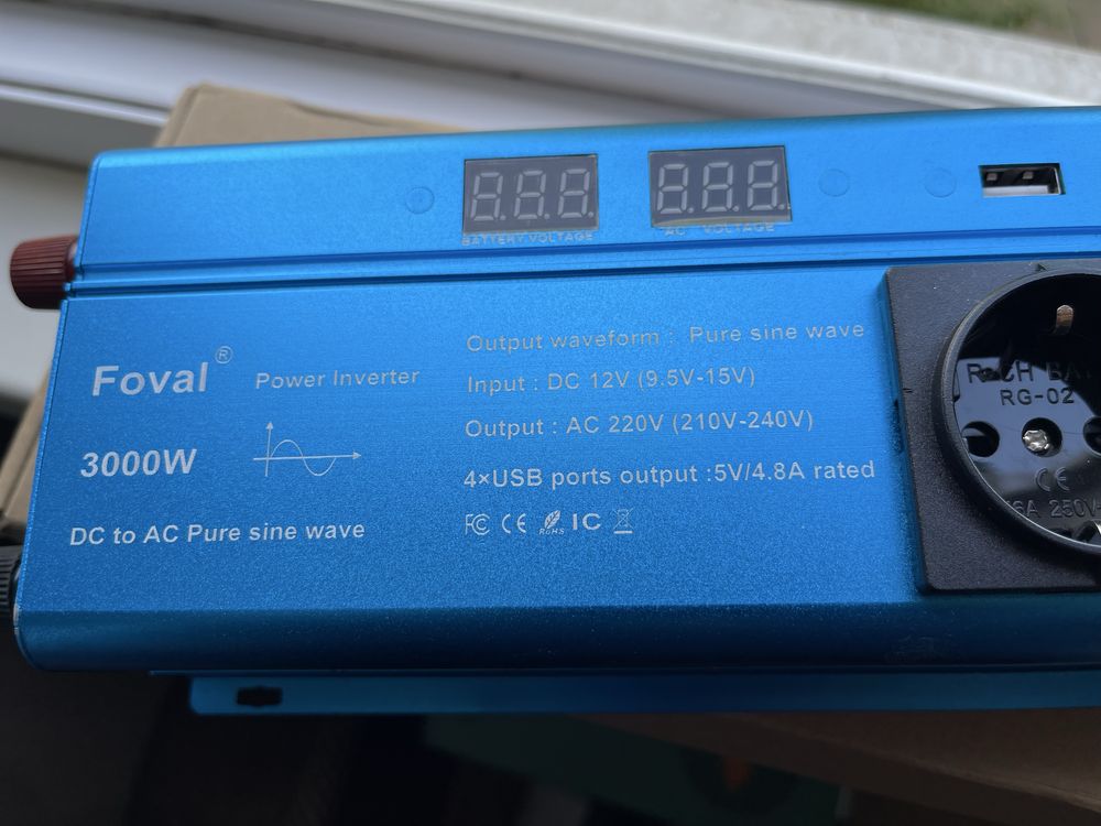 Інвертор Foval 3000w(чиста сунусоіда)