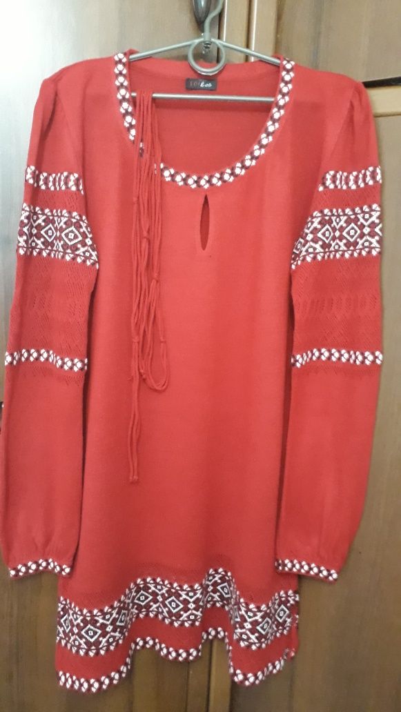 Трикотажна  туніка - плаття- вишиванка 46-48 р.