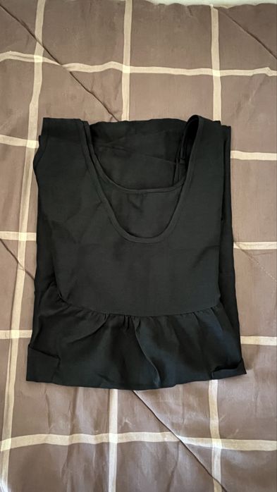 Vestido preto SHEIN XL com alças laço e bolso lateral