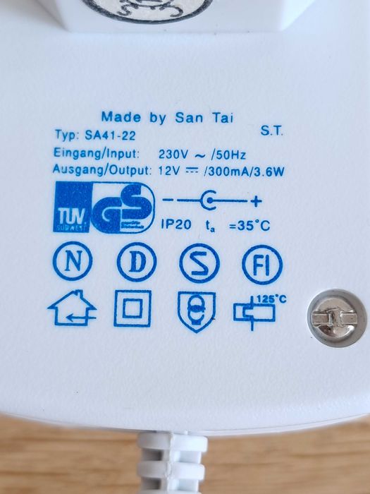 Ładowarka Zasilacz Epilady SA41-22 12V 300mA 3.6W