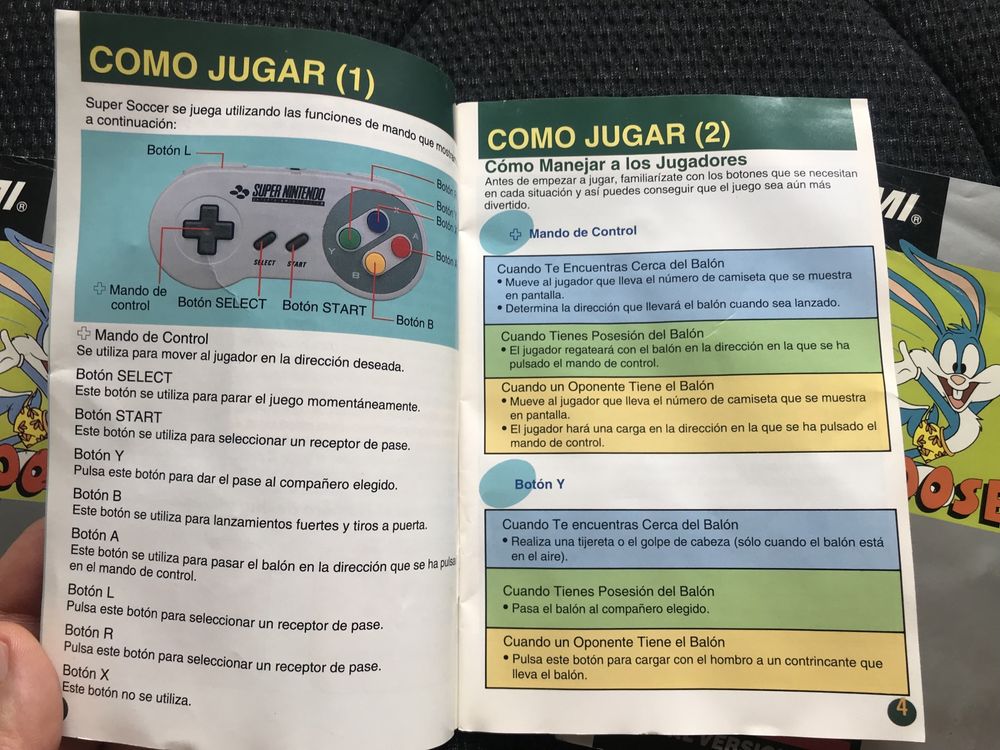 Manuais de instruções jogos Super Nintendo
