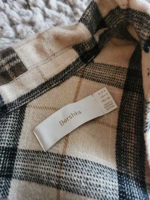 Kurtka bershka marynarka koszulowa rozpinana brązy roz. S