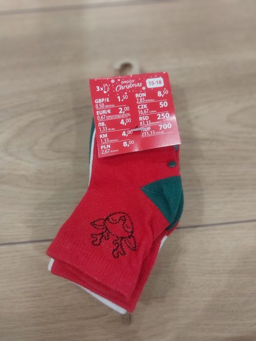 Skarpetki świąteczne r.15-18