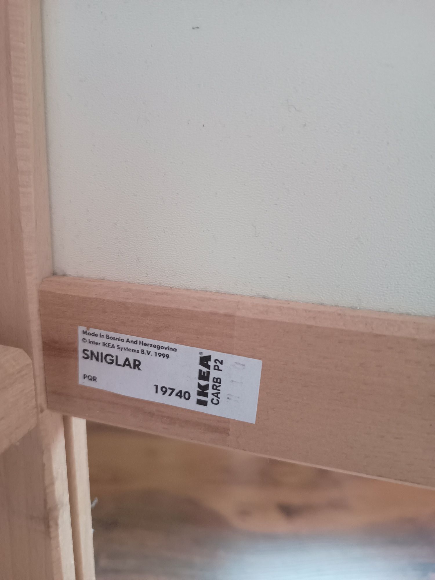 Sniglar Ikea łóżko 70x160 materac gryka kokos