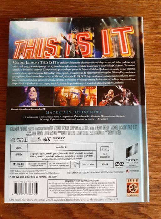 Michael Jackson's This Is It dvd