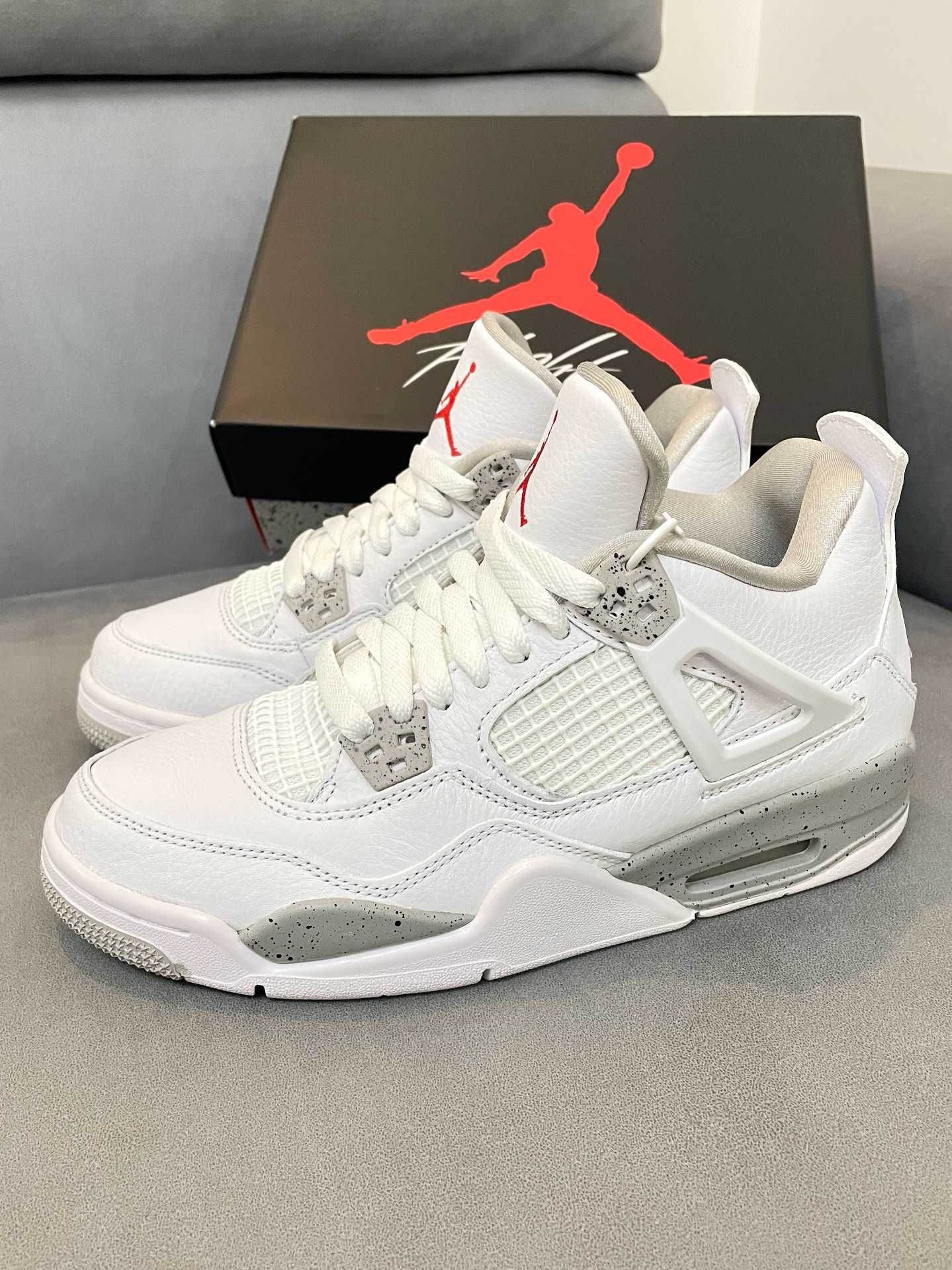Buty AirJordan4 Retro tech white nowy UnisexTrampki.42