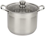 GARNEK STALOWY na bigos 18L pokrywka 32cm WYSOKI indukcja gaz 7044