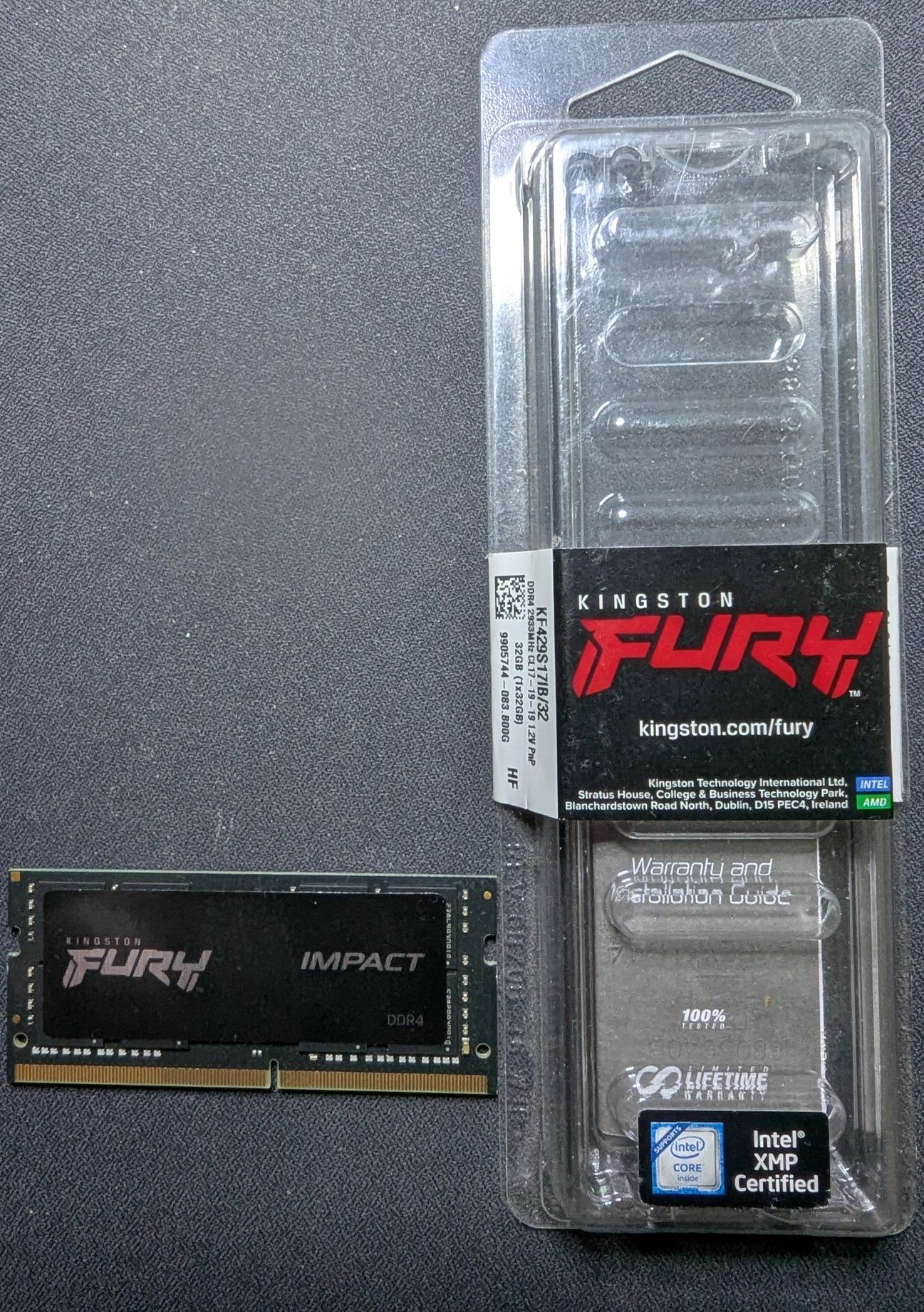 SODIMM KF429S17IB/32 оперативна пам'ять Kingston FURY Impact