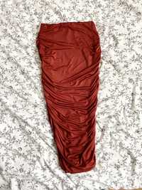 Przepiękna spódnica z marszczeniami po bokach XS