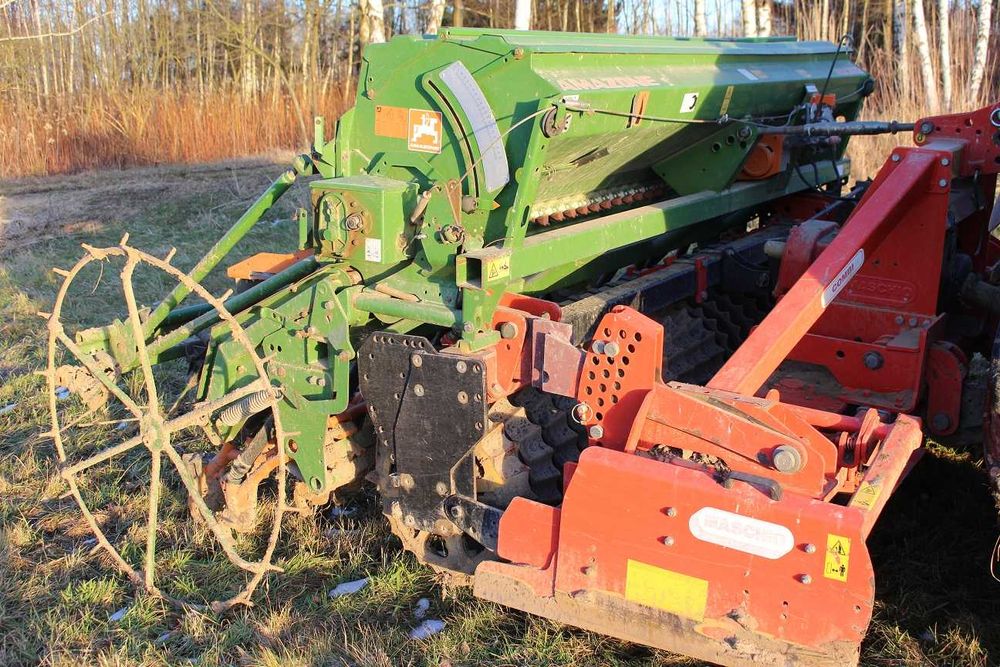 agregat uprawowo siewny Amazone AD302 + brona Maschio  z wałem Gutlera