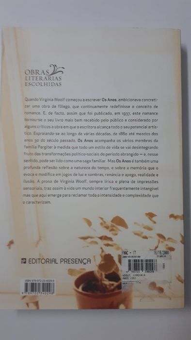 Virginia Woolf - Os anos