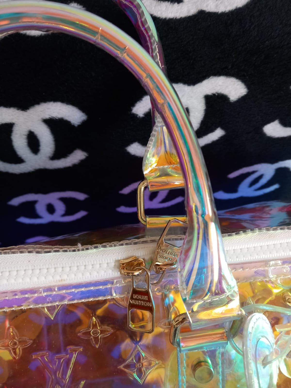 Louis Vuitton Virgil abloh transparent torba podreczna efekt syrenki