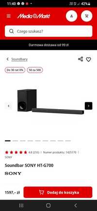 Soundbar Sony HT-G700