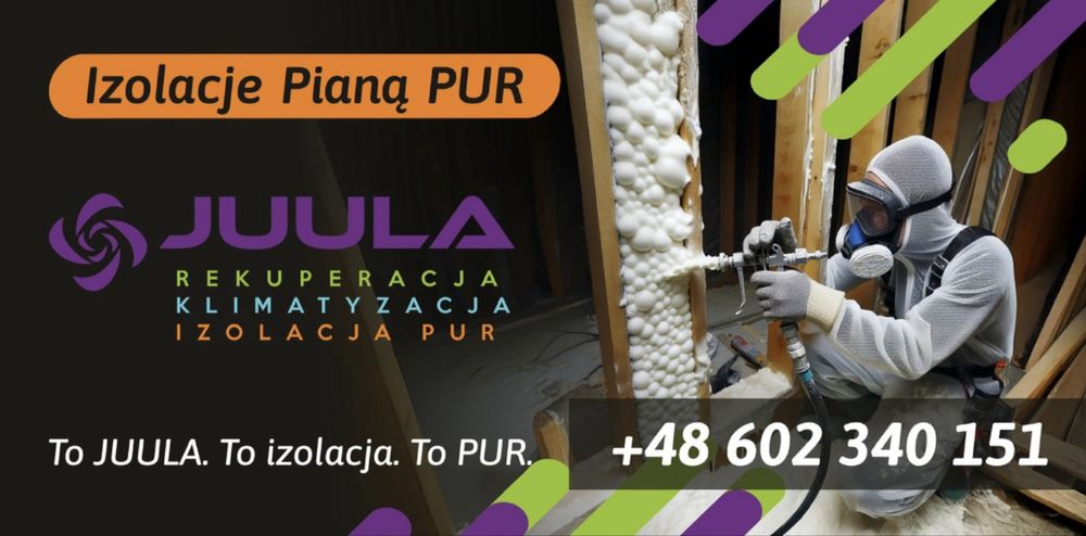 Ocieplenie poddasza, piana PUR, Izolacja | Sochaczew