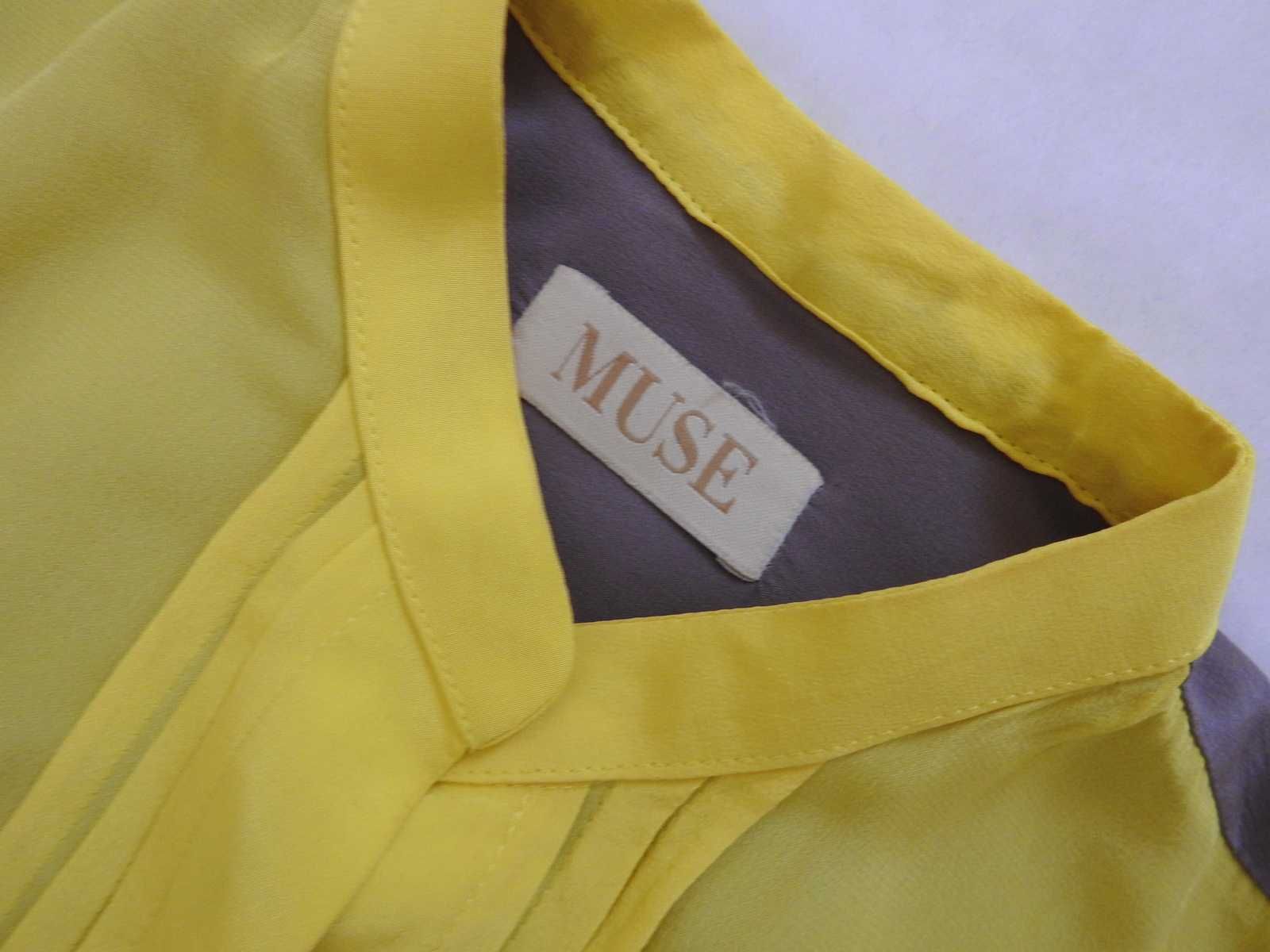 Muse jedwabna prosta sukienka tunika jedwab silk soie M L