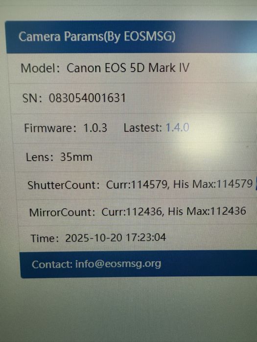 Aparat Canon 5D mark IV