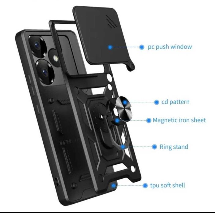 Чехол бронезащитный  Poco F6 Poco F6 pro Poco F7 pro