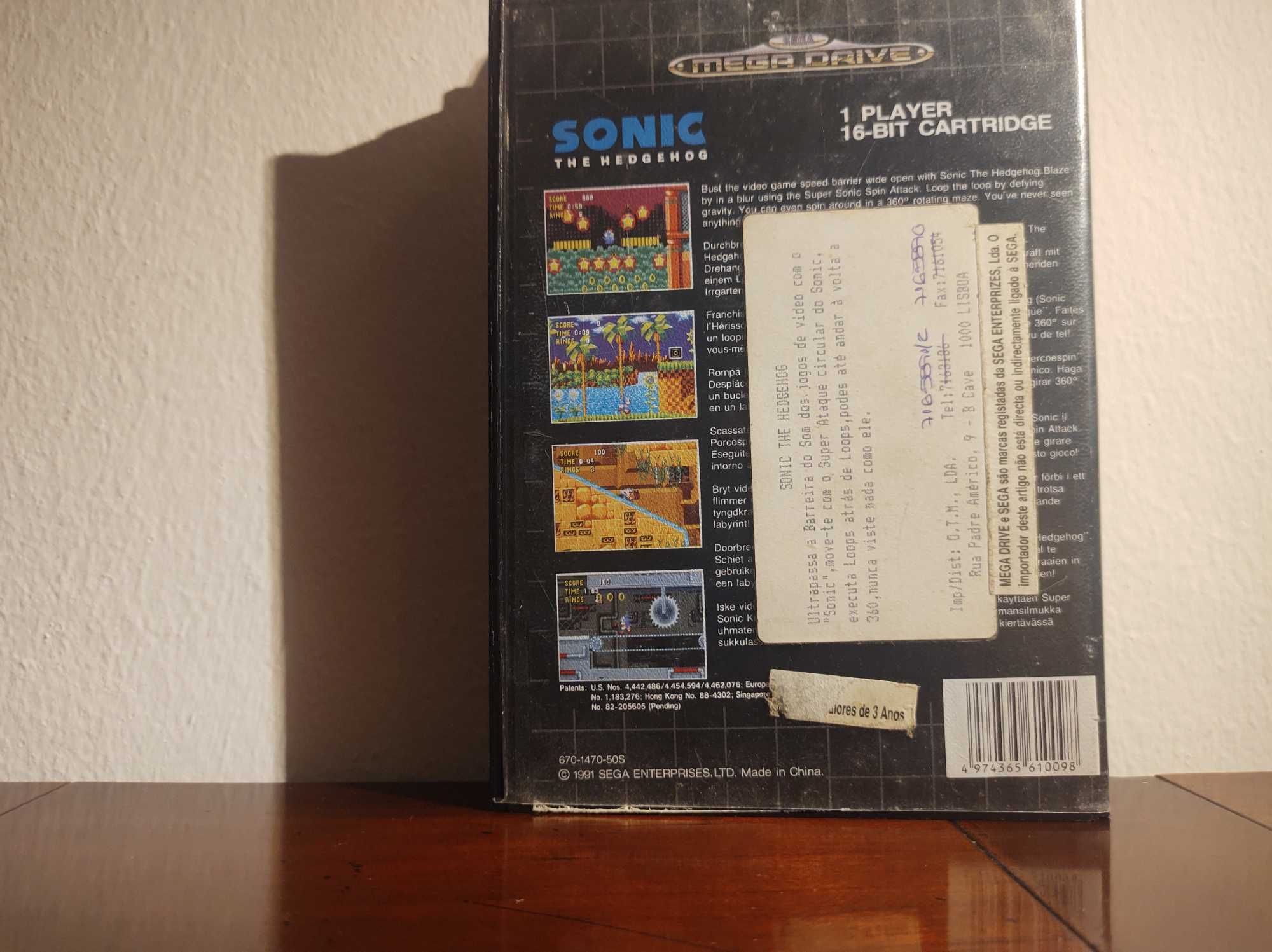 Jogo Mega Drive Sonic Blue Label