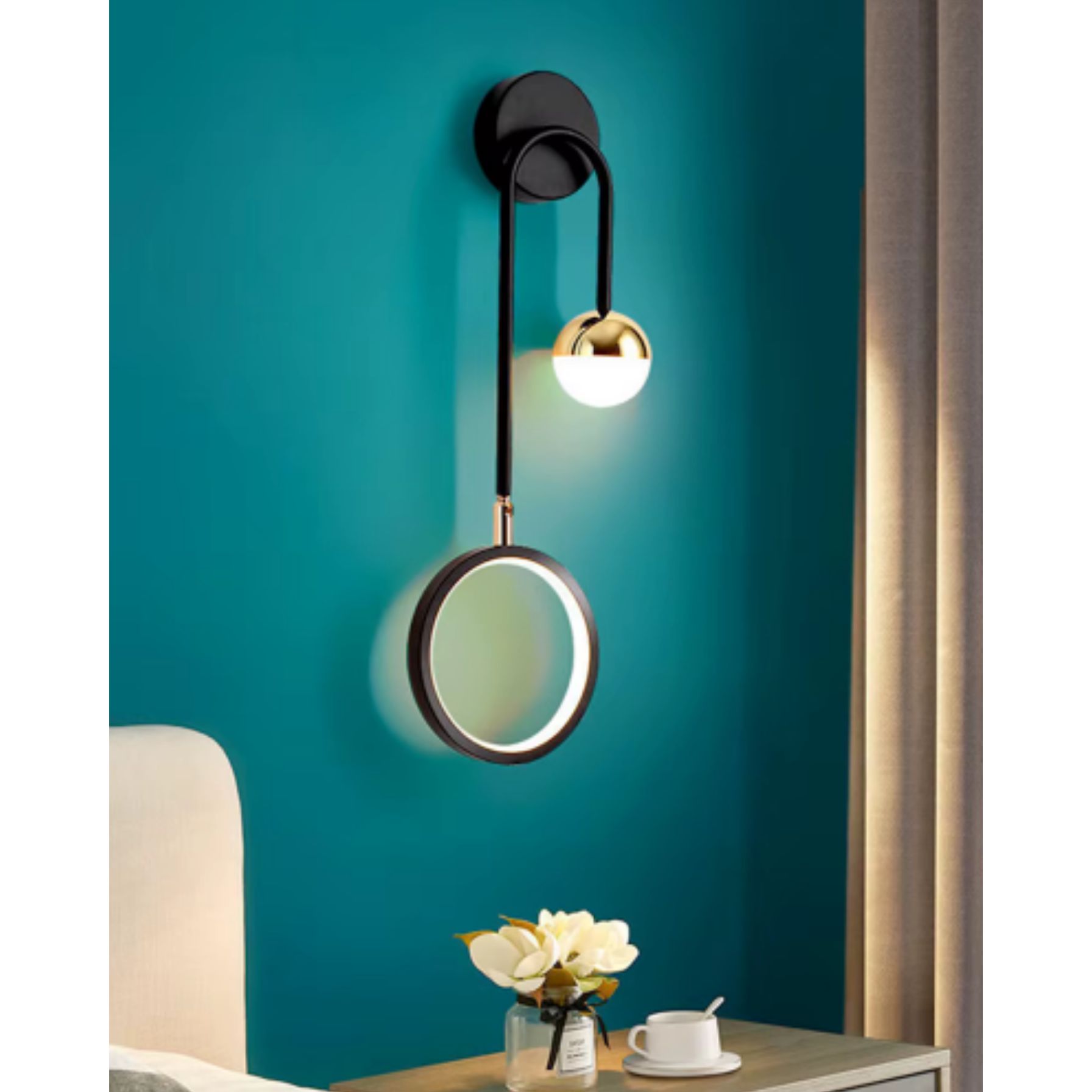 Kinkiet Led Ścienny Wewnętrzny Lampa Ścienna B.neutralna Do Salonu Łaz