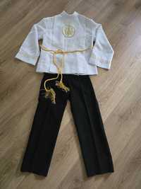 Piękna prosta alba i spodnie dla chłopca 134-140 na komunię