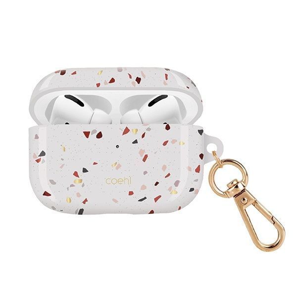 Uniq Etui Coehl Terrazzo Airpods Pro Biały/Natural White