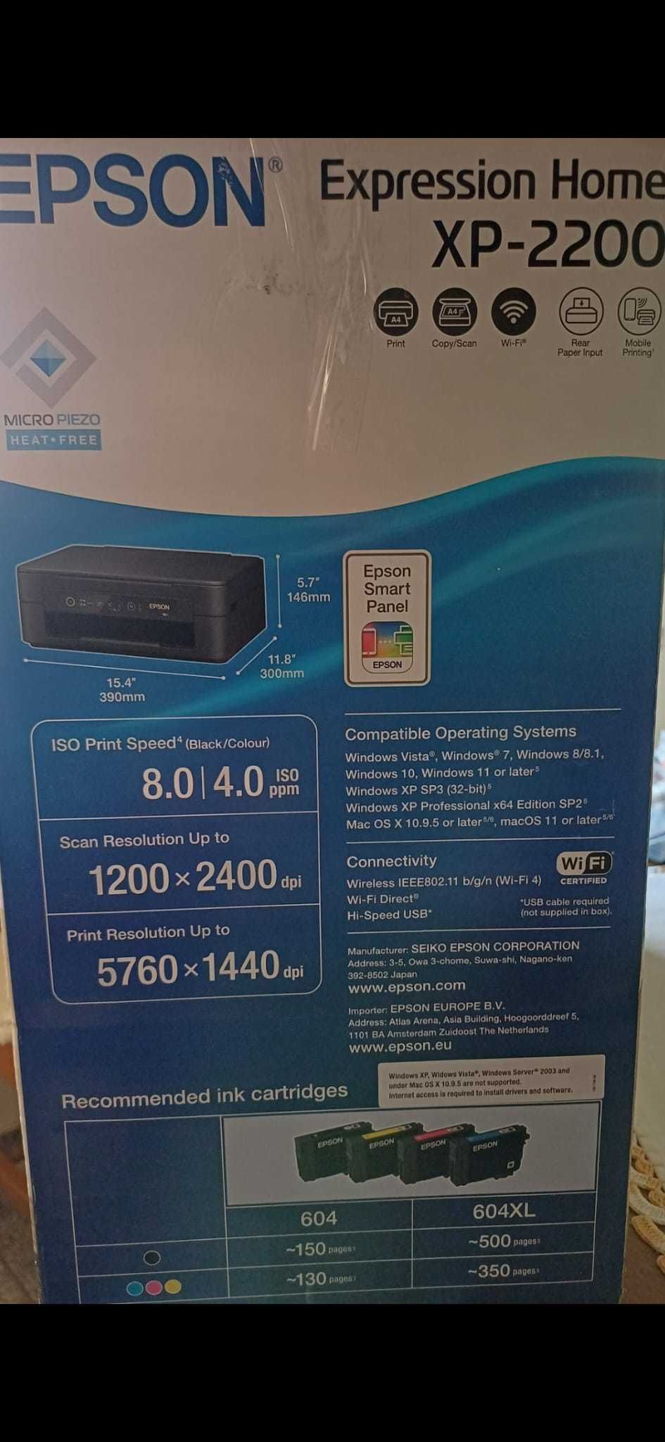 Impressora jato de tinta sem fios multifunções Expression XP-2200 A4