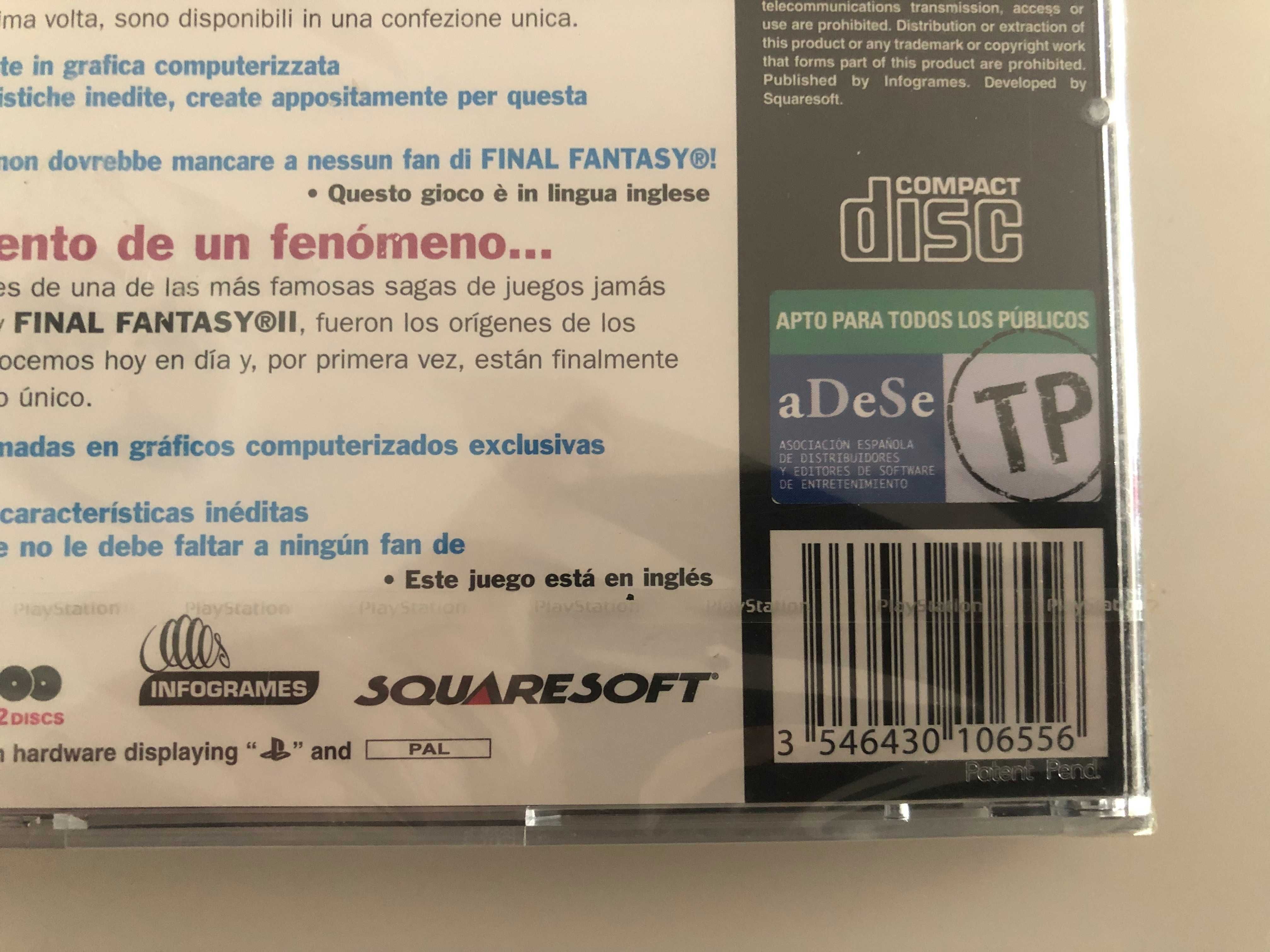 Jogo NOVO/SELADO PS1 PSX Playstation FF Final Fantasy Origins