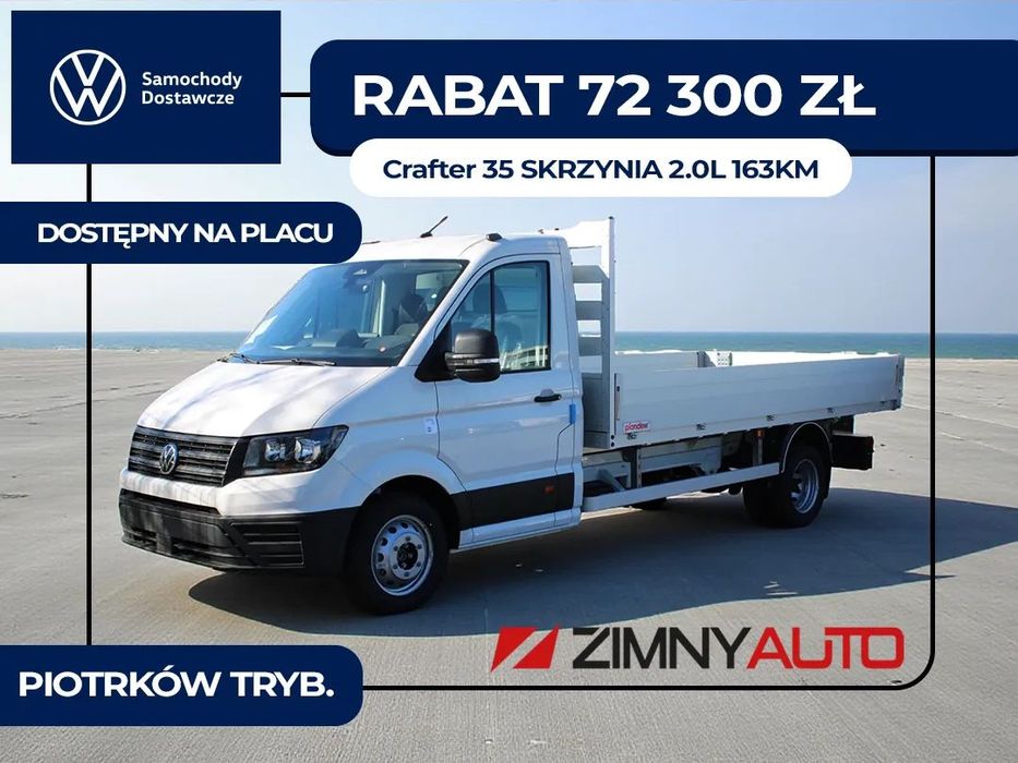Volkswagen Crafter 50 Podwozie  z pojedynczą kabiną SKRZYNIA 2.0L 163KM | Napęd na tył | Manual 4490mm