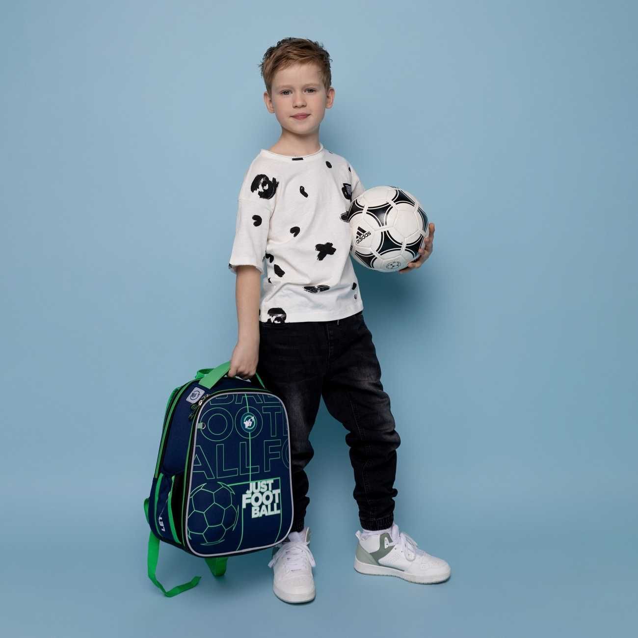 Набір Рюкзак шкільний каркасний YES  Football + сумка + пенал