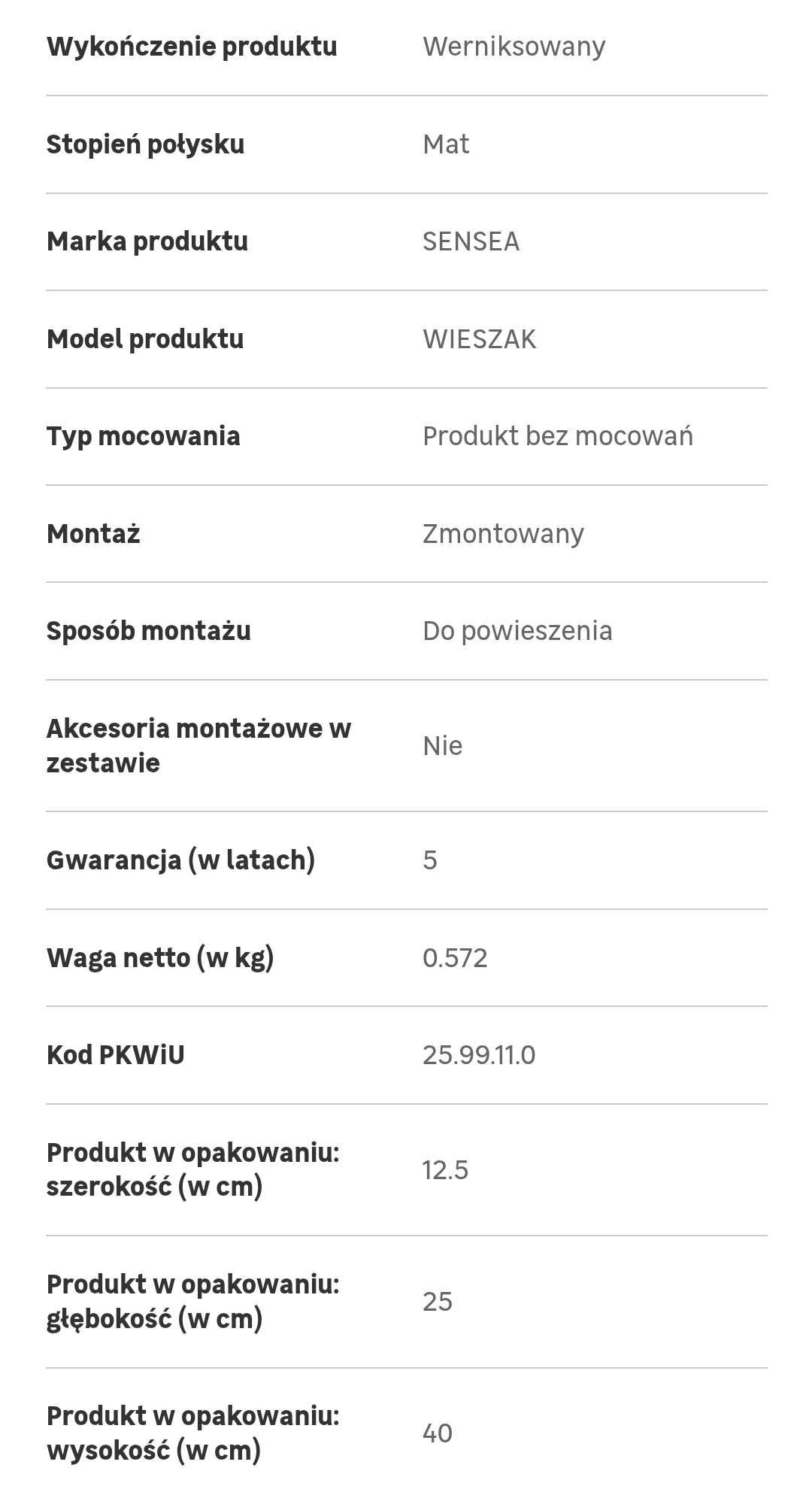 Organizer na kosmetyki pod prysznic - sensea