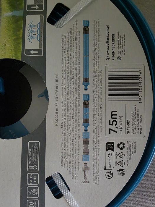 Dwa węże zraszające Cellfast Spring 7.5 m