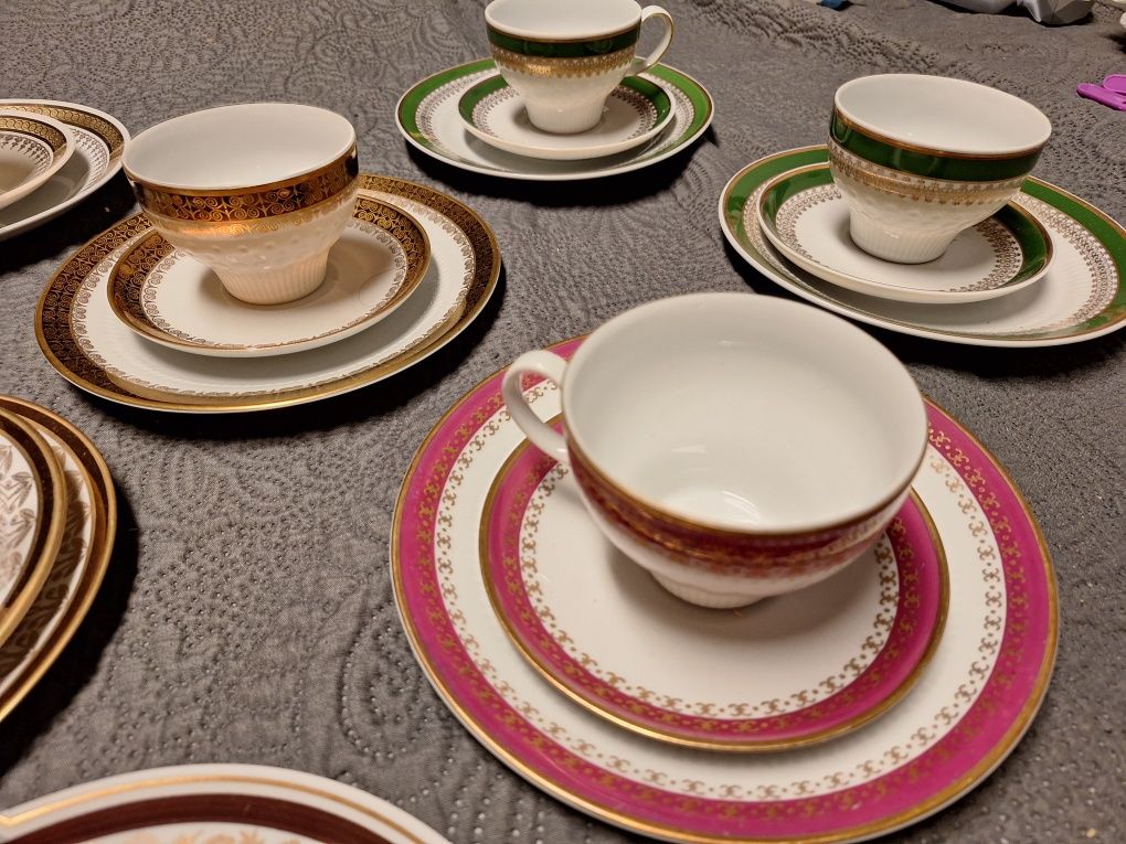 Zestaw trio śniadaniowe kahla weimar porcelana