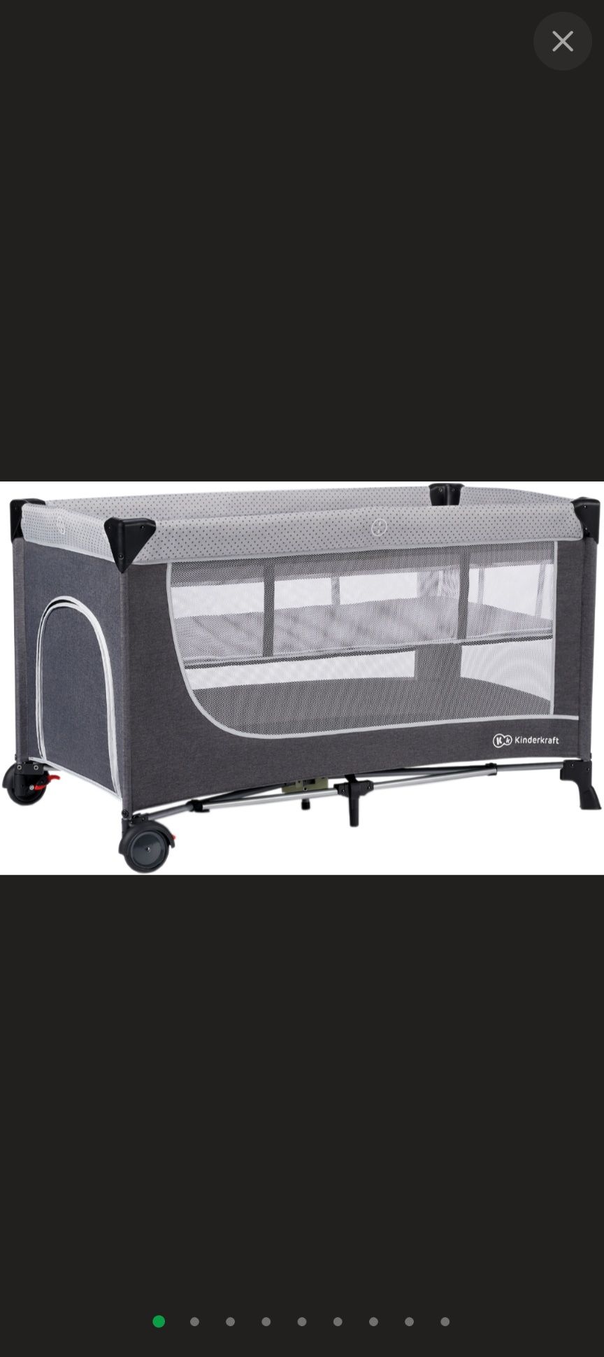 Дитяче ліжечко Кровать-манеж Kinderkraft Leody Grey
