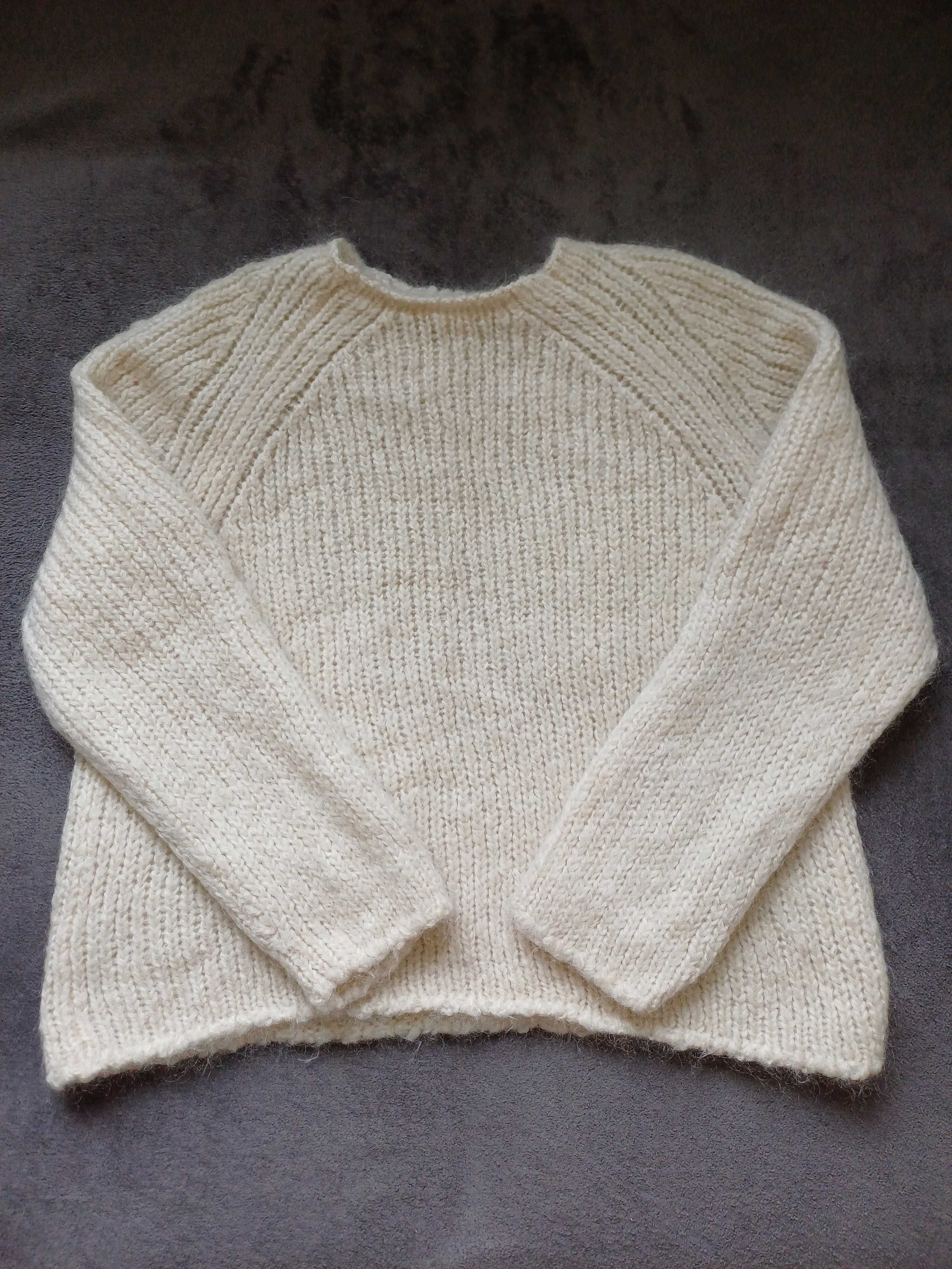 Arket dzianinowy sweter wełna moher rozmiar M