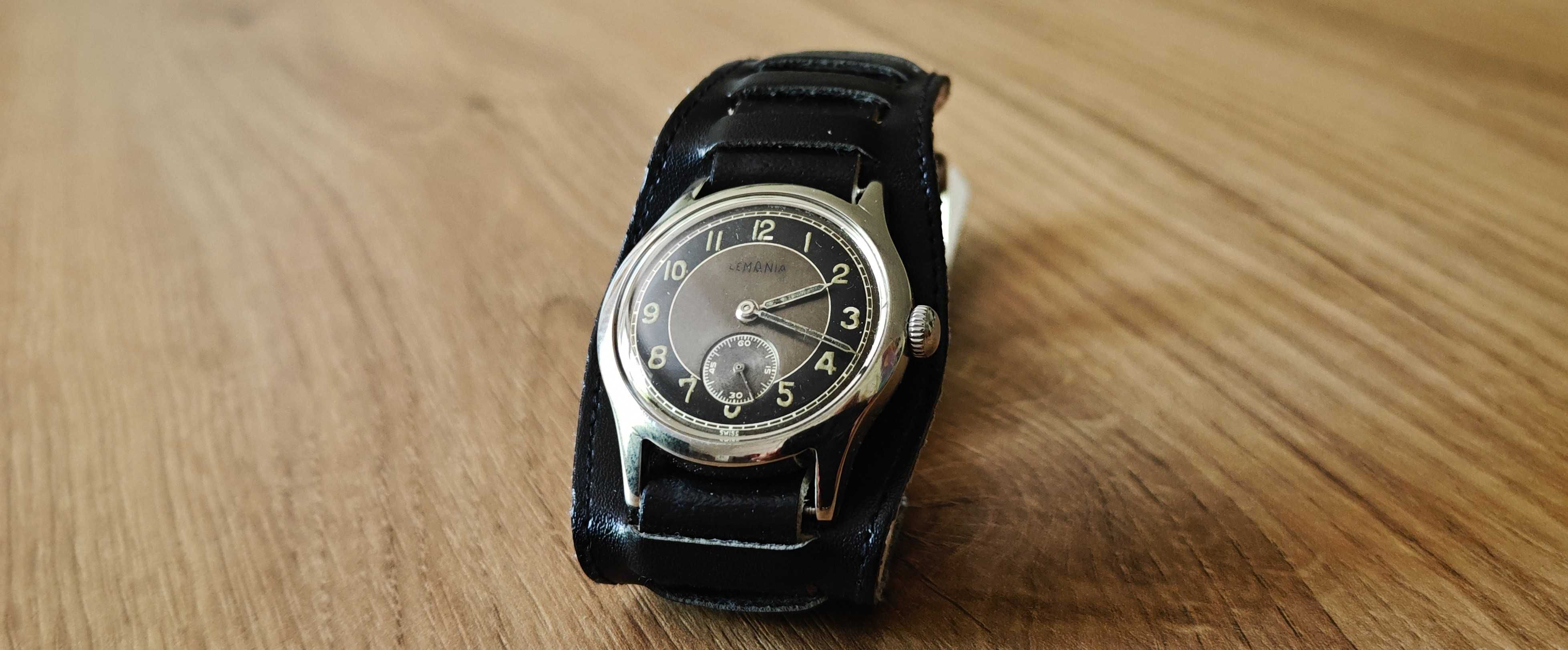 Stary Militarny Zegarek Lemania 239A Bullseye Iwc  50-te Lata Unikat