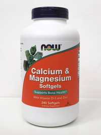 Кальций и магний с витамином D3 и цинком Now Foods, 240 капсул
