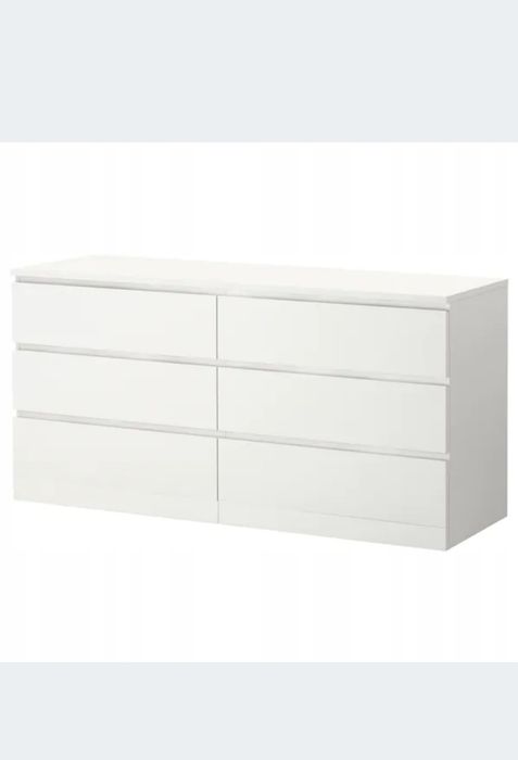IKEA MALM Komoda 6 szuflad biała 160x78 cm