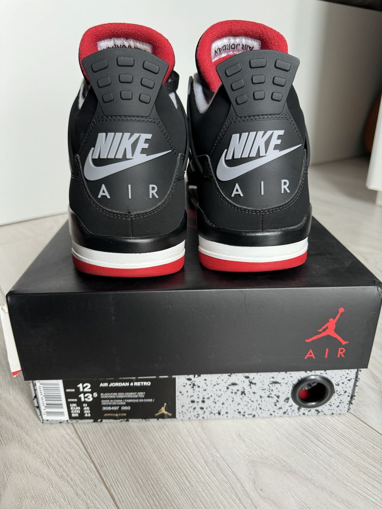 Jordan 4 Retro Bred 46 EU