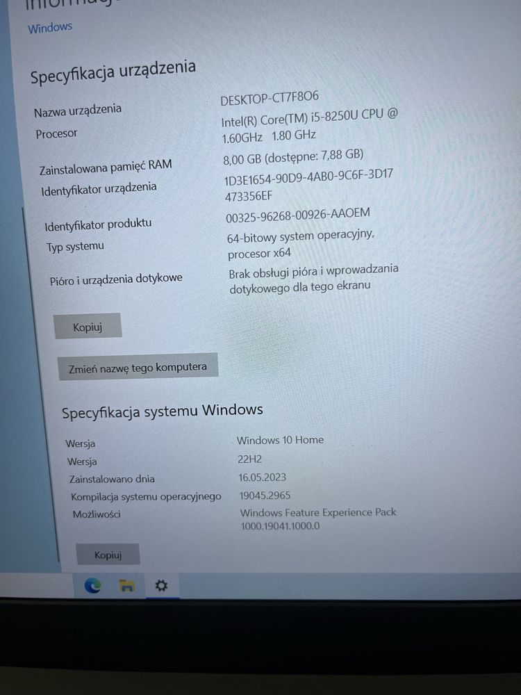 Laptop Lenovo ideapad 520-15IKB - stan używany