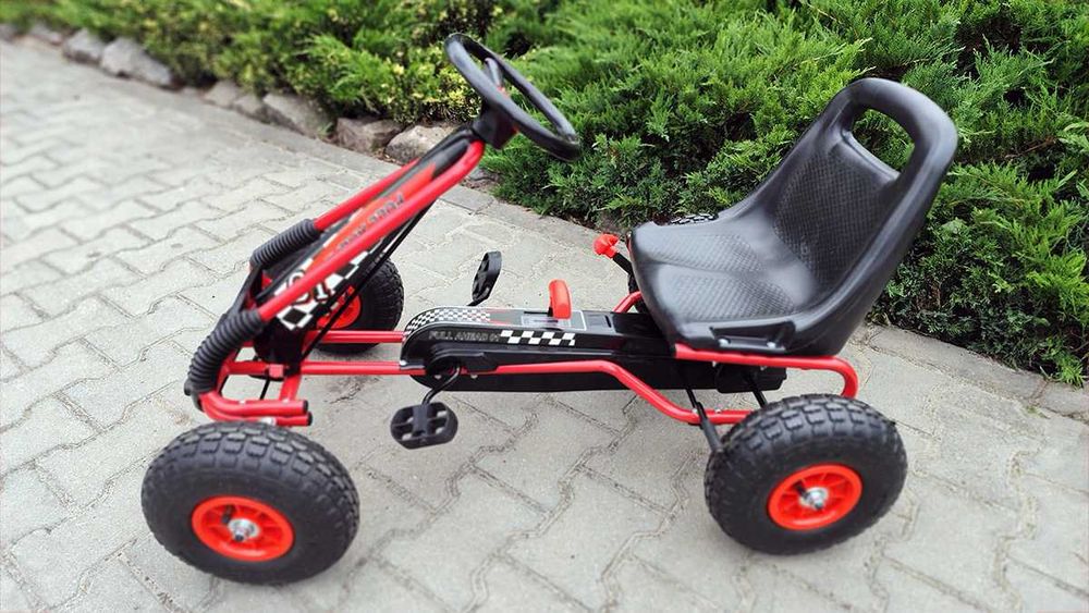 Gokart dla Dziecka Na pedały - Pompowane Koła - Mocna Rama