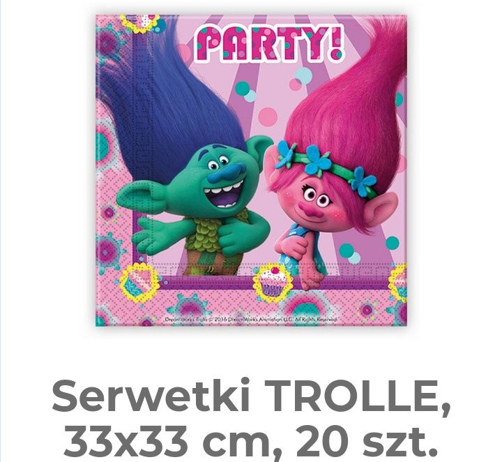 3x Nowe serwetki Troll 20szt. Urodziny dekoracja bal