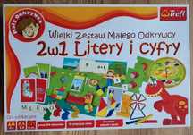 Trefl wielki zestaw małego odkrywcy 2w1 litery i cyfry gra edukacyjna