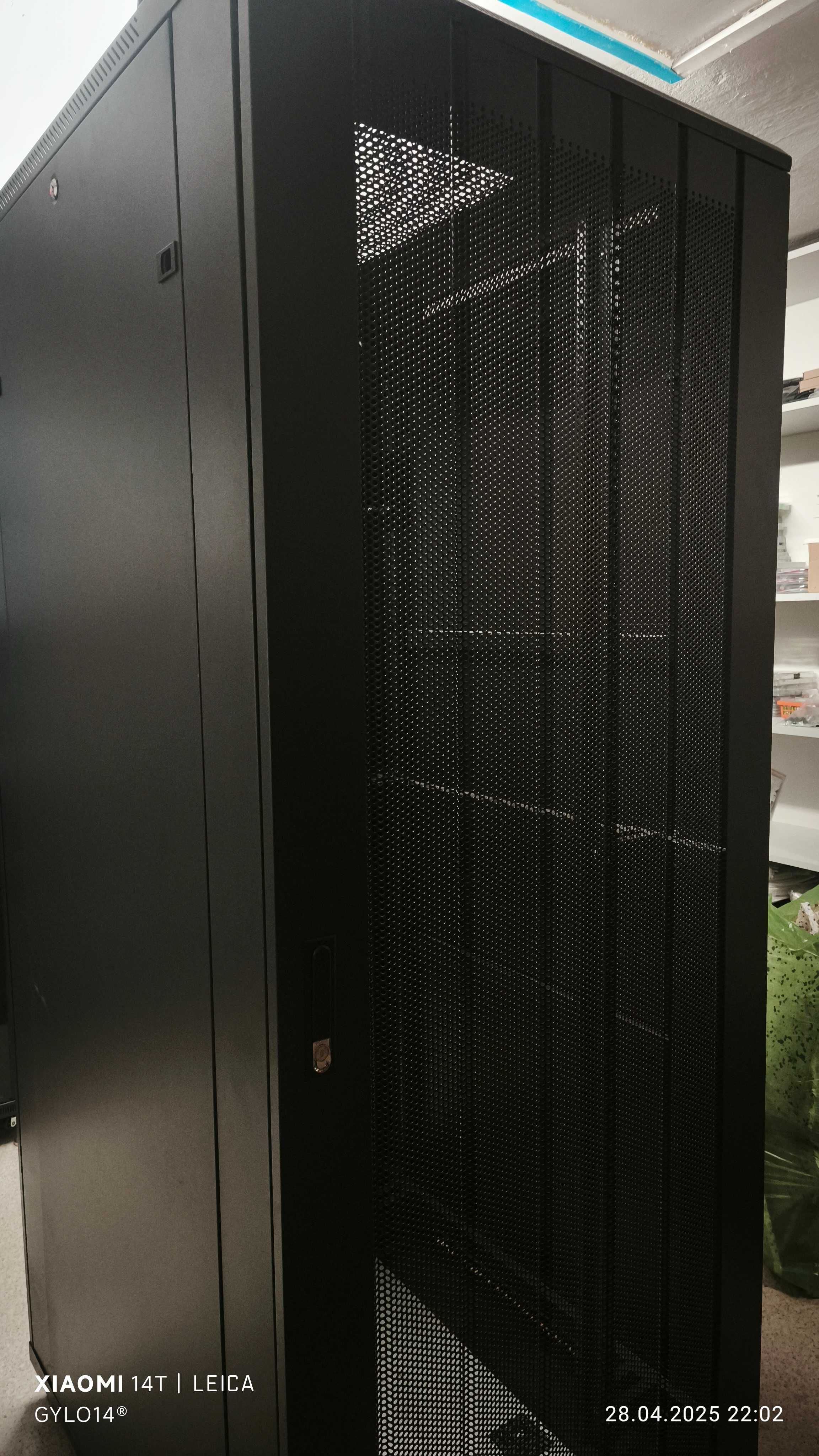 Szafa rack 19" 42U 800x1000, stojąca, ażurowa, czarna