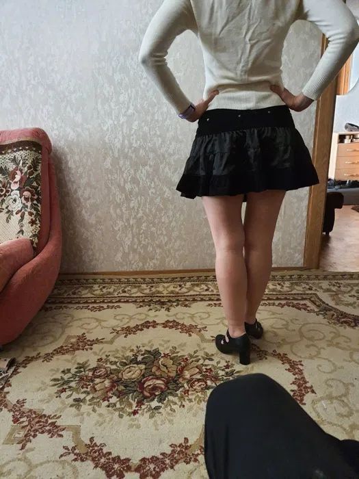 Юбка из микровельвета